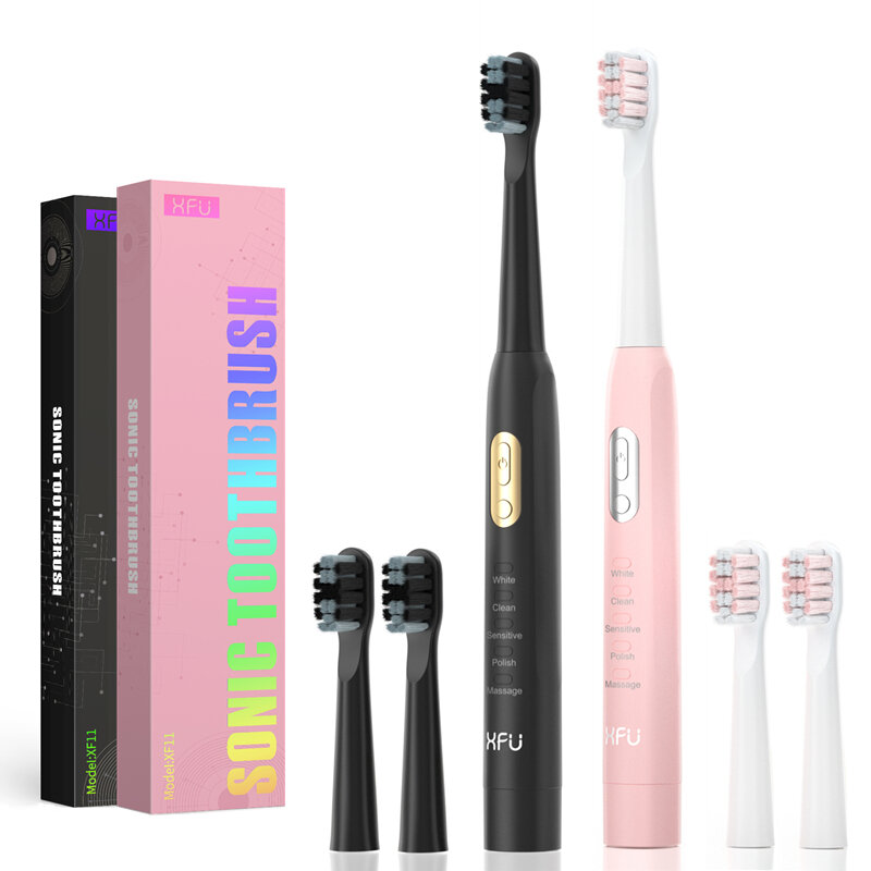 

SEAGO XF11 Sonic Electric Toothbrush 40000 Strokes Vibration 5 Modes IPX7 Waterproof Whiten Teeth Deep Cleaning ToothBru
