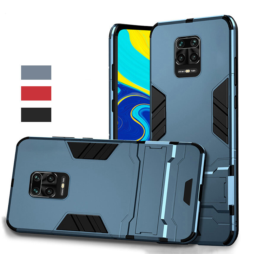 Bakeey Armor Shockproof with Stand Holder Protective Case for Xiaomi Redmi Note 9S / Redmi Note 9 Pr