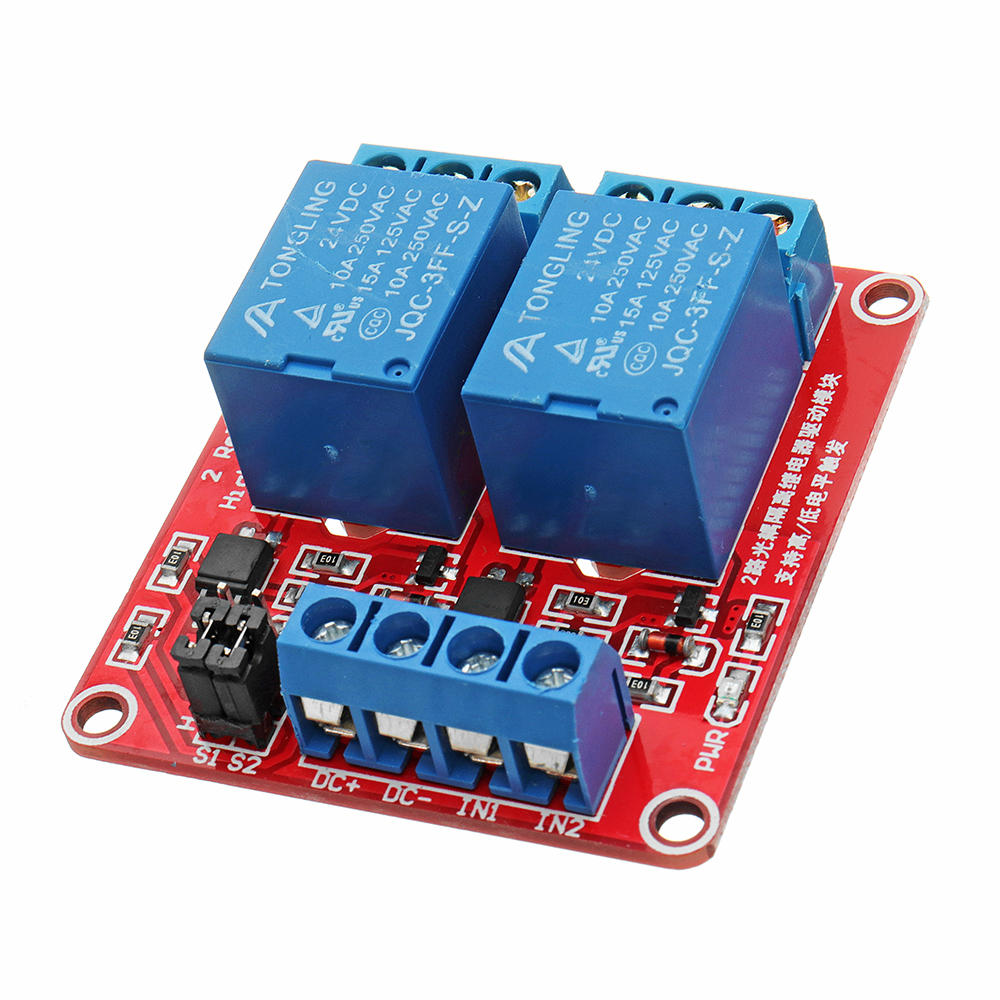 24V 2 Channel Level Trigger Optocoupler Relay Module Power Supply Module