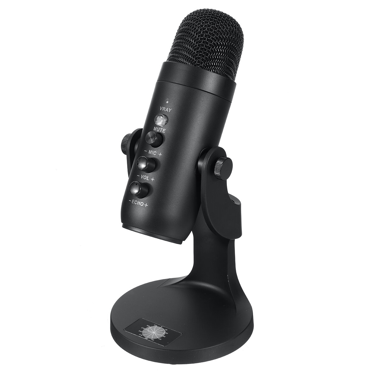 LEORY MU-900 USB Condenser Microphone Stand Gaming Streaming Podcasting Recording for Computer USB PC Headphone
