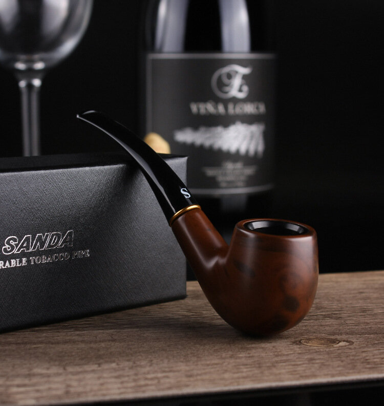 Sanda SD106 1 Set Smokin Pipe Small Durable Smokin Cigarettte Pipe TobaCcco Cigaar Pipes Gift box And Accessories Tools