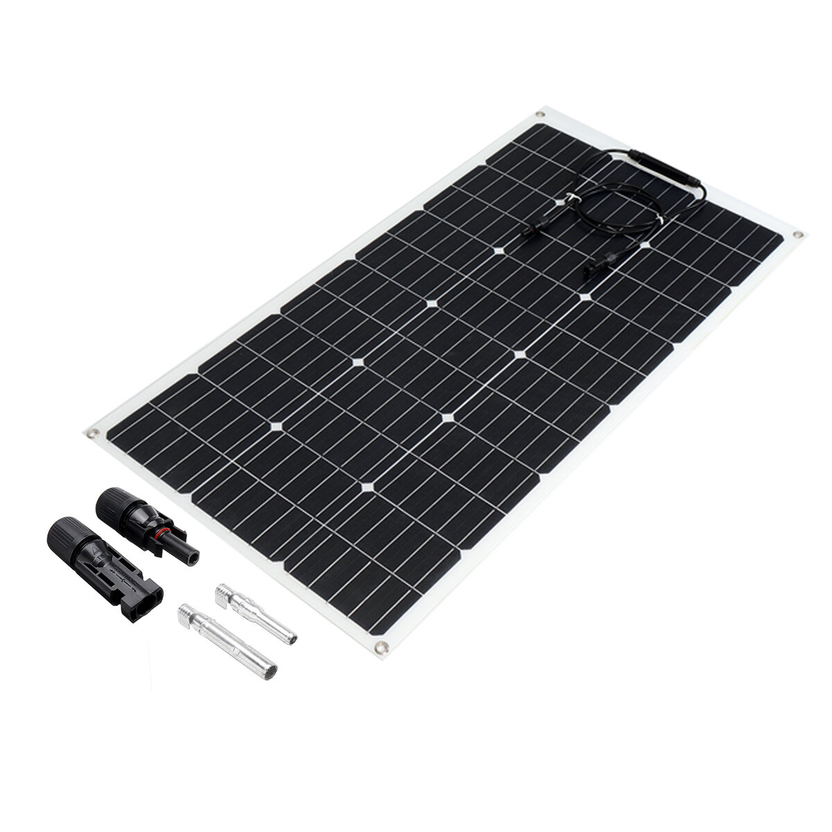 100W Solar Panel Monocrystalline DIY Connector Charger High Efficiency Power Generator Camping Car Boat Home
