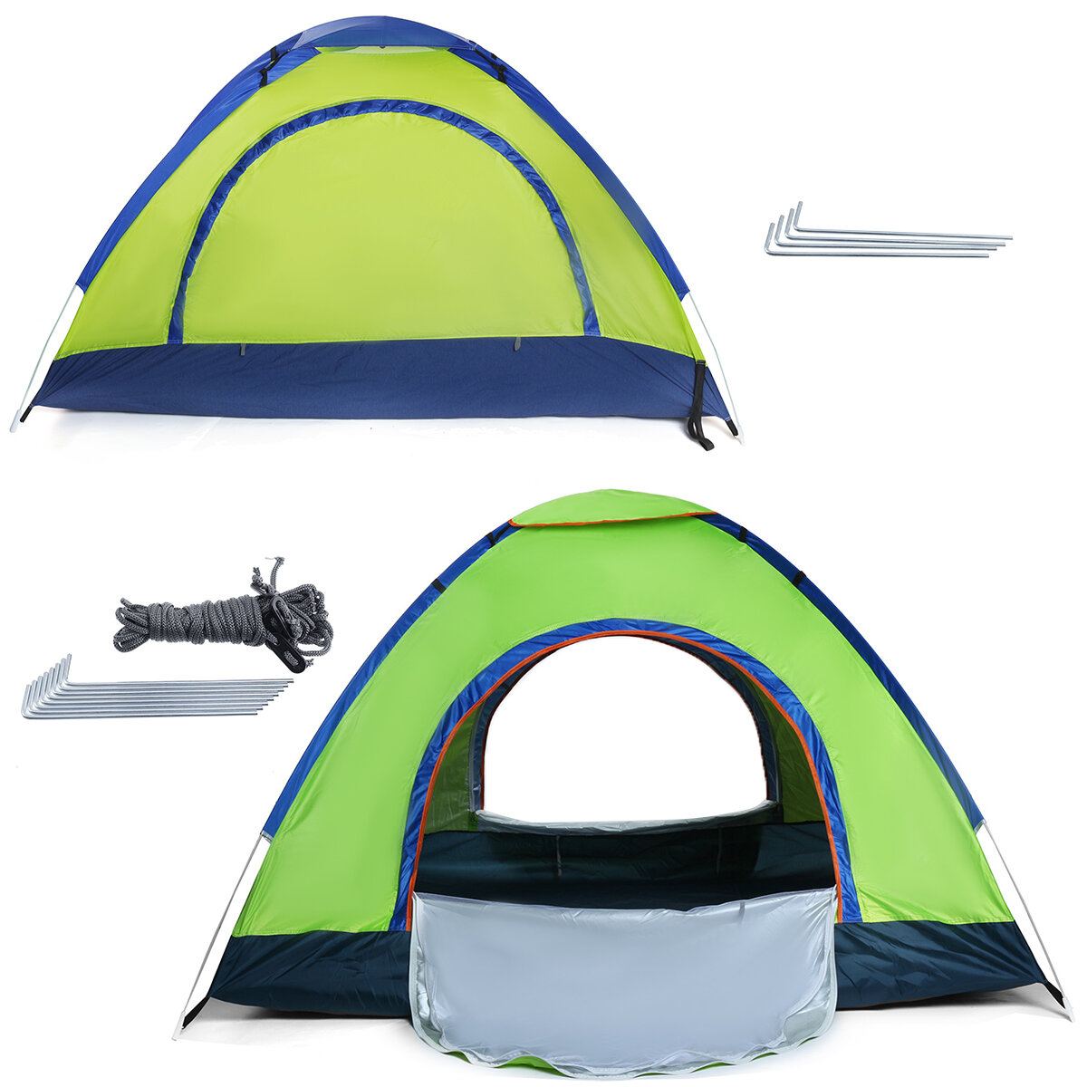 Русский: Автоматический набор палатки для кемпинга, водонепроницаемая палатка для людей 1-2/3-4