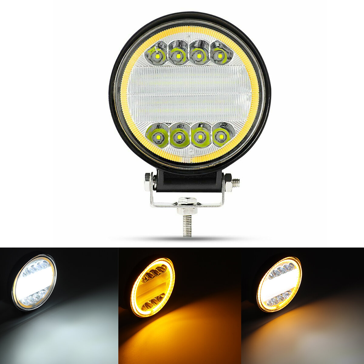 1 ST 126 W LED Spot Light Ronde Lamp voor SUV Auto Vrachtwagen Boot ATV 4WD ATV 12 V / 24 V