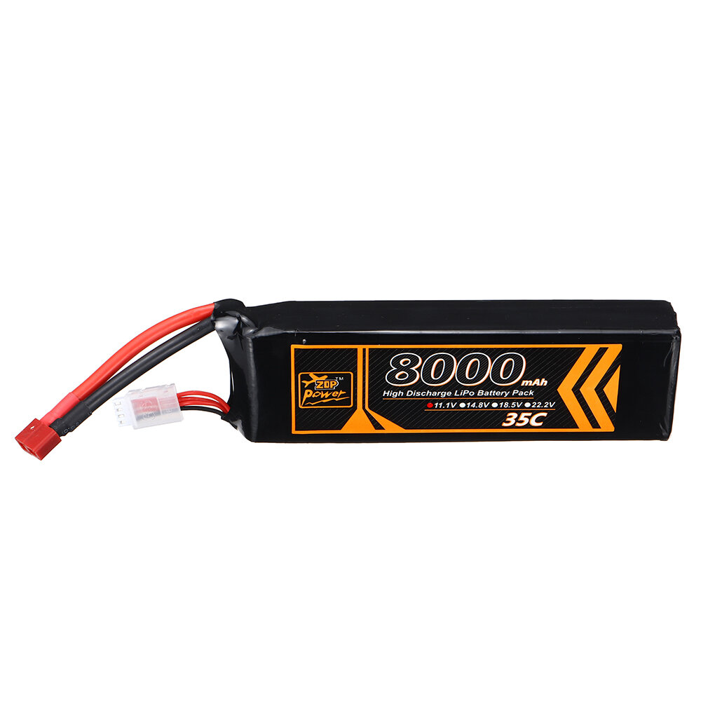 ZOP Power 11.1V 8000mAh 35C 3S LiPo-batterij T Deans-stekker voor RC-auto