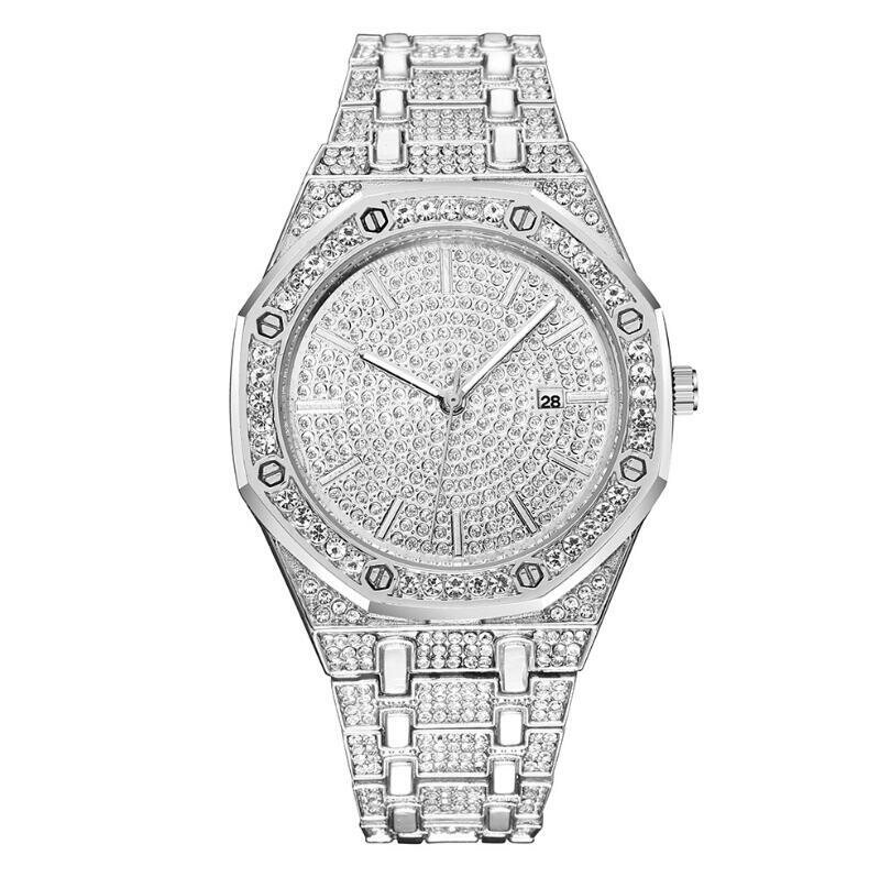XSVO luxe mode volledig strass diamant polshorloge uniseks quartz horloge