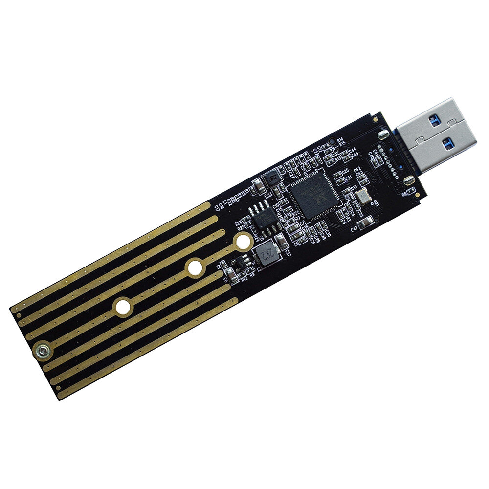 Yesunion M.2 NVMe PCIe naar USB 3.1 harde-schijfadapterkaart 10Gbps M.2 NVMe/SATA Dual Protocol SSD-