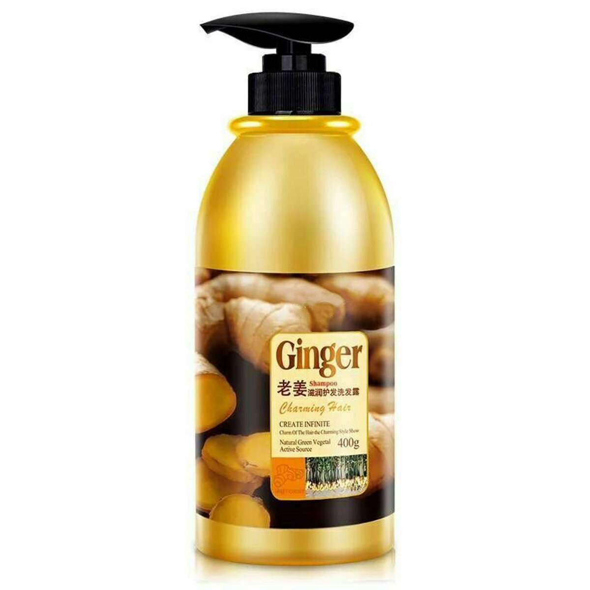 400ML Natural Ginger Oil-Control Shampoo Anti Dandruff Health Hair Care