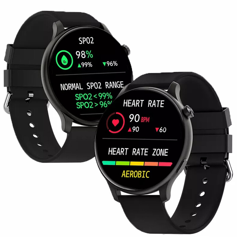 

FW01 Ultra-light 1.28 inch IPS Full Touch Screen bluetooth Call Heart Rate Blood Pressure SpO2 Monitor Multi-sport Modes