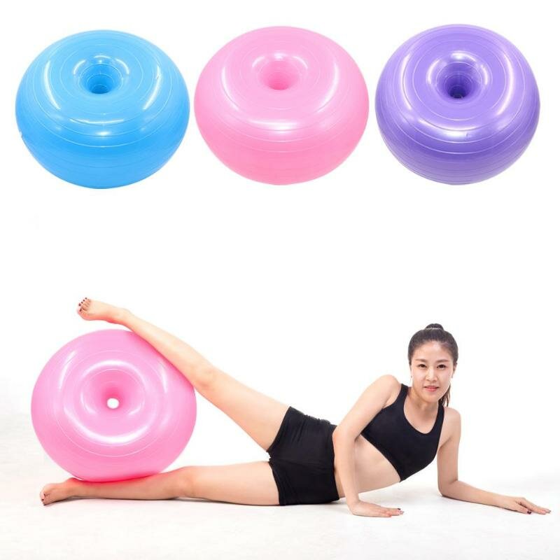 50 cm Yoga Ballen Donut Oefening Anti-Burst Bola Fitness Ballen Antislip Gym Pilates Massage Bal met pomp