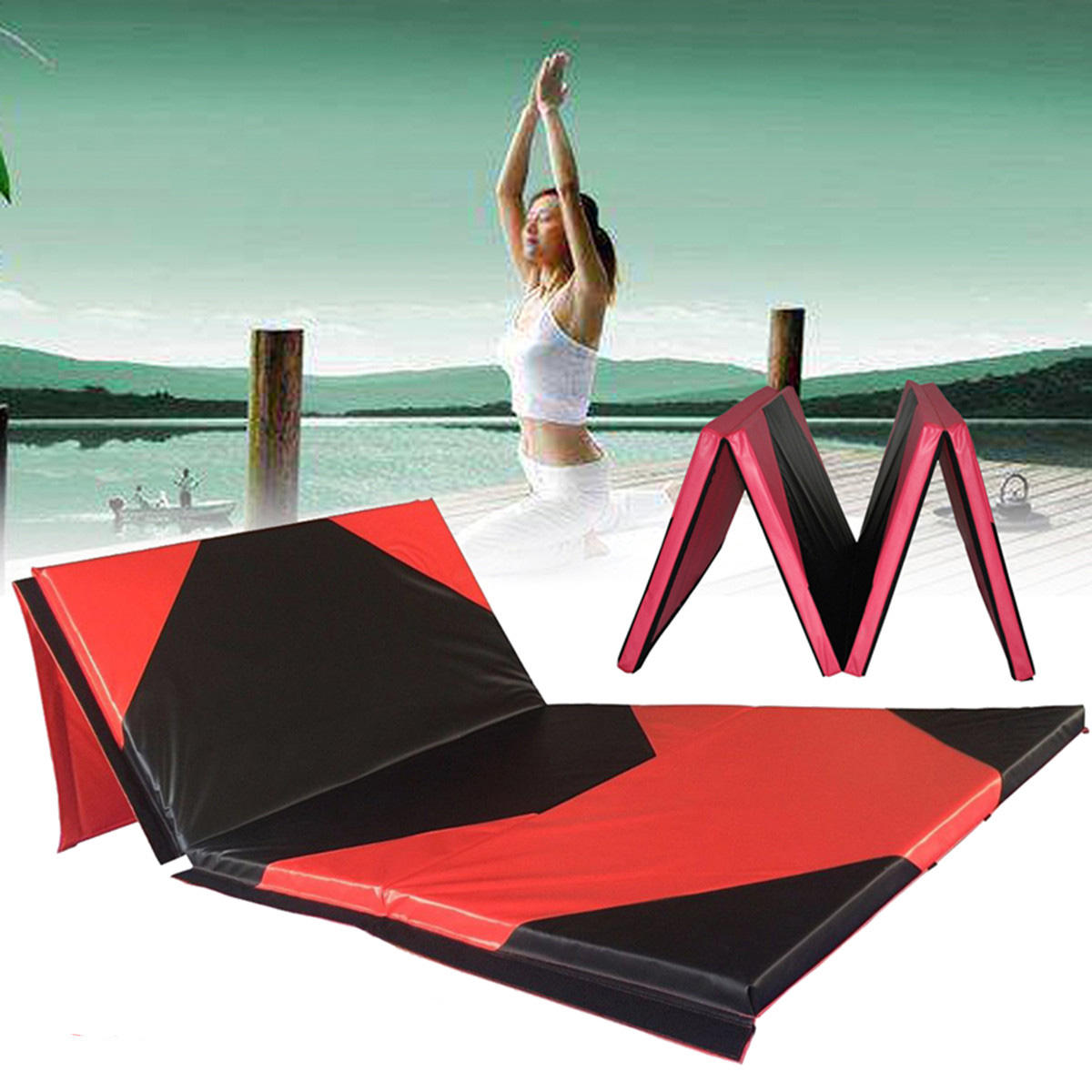 118x47x1.97inch Gymnastikmatte Gym Folding Panel Yoga Übung Tumbling Fitness Pad