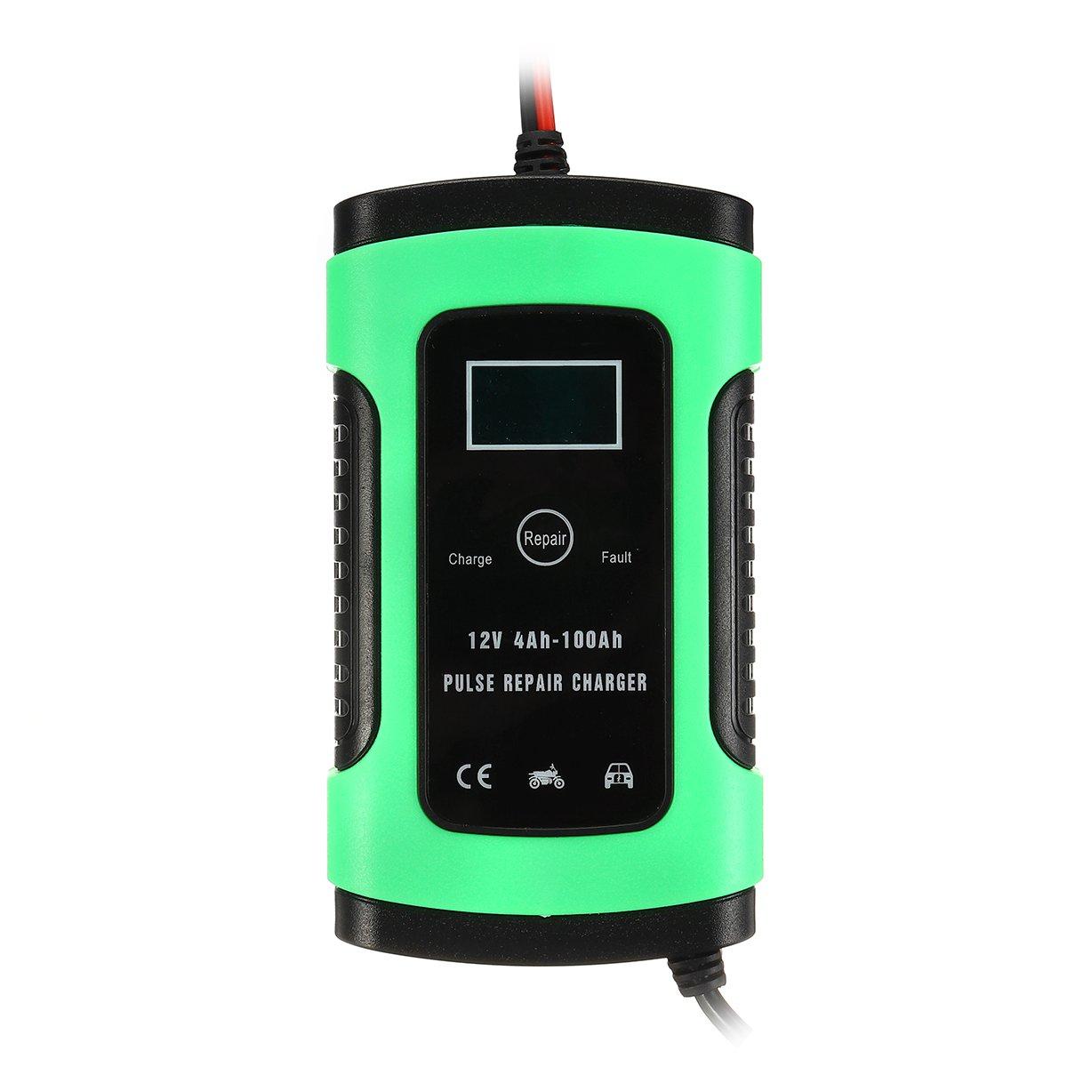 

EU Plug 12V 6A Pulse Repair LCD Battery Charger For Car Motorcycle Lead Acid Battery Agm Gel Wet