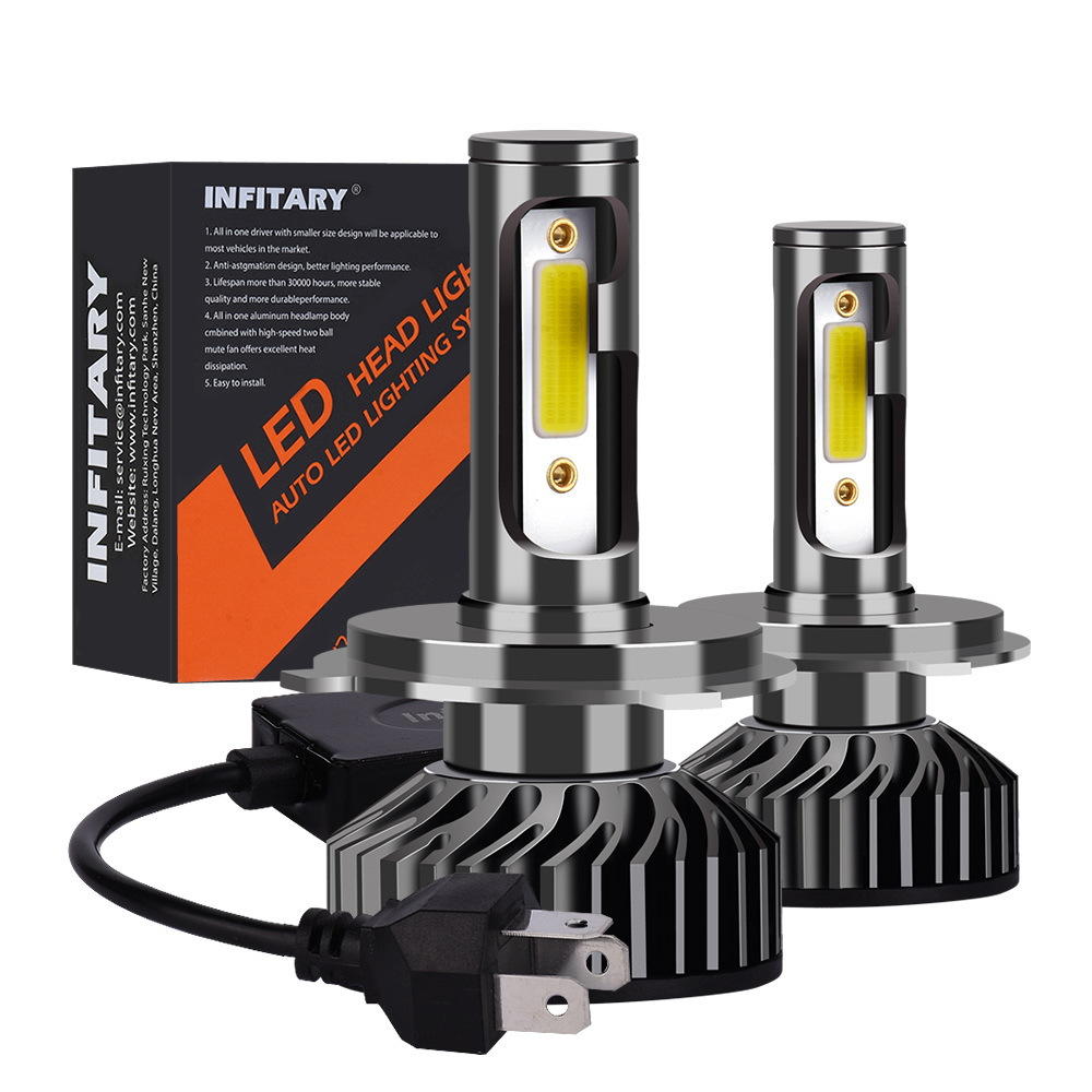 Onvoorzichtig F2 Auto COB LED Koplampen Lampen Mistlamp H1 H3 H4 H7 H11 9005 9006 12V-24V 72W 8000LM