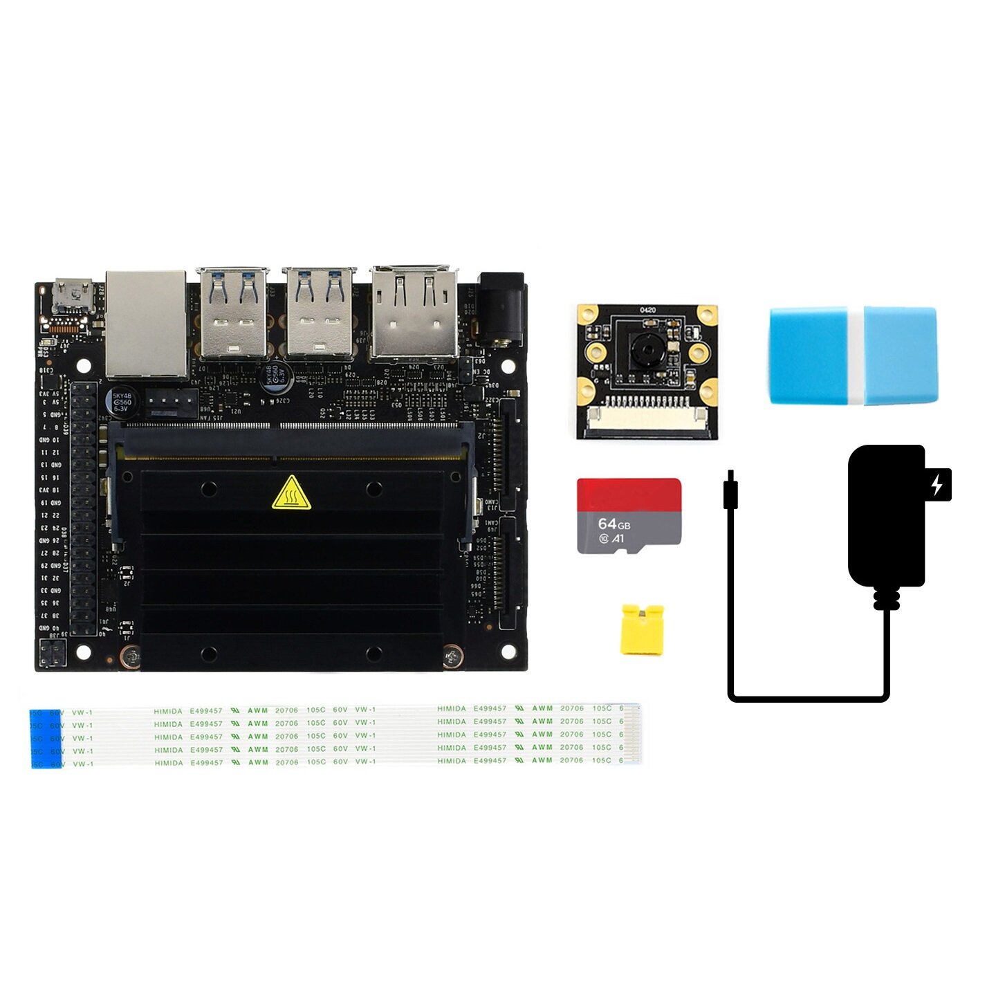 

NVIDIA Jetson Nano B01 Developer Kit with 8MP IMX219 Camera Module TF Card Demo Board Deep Programming Learner AI Develo