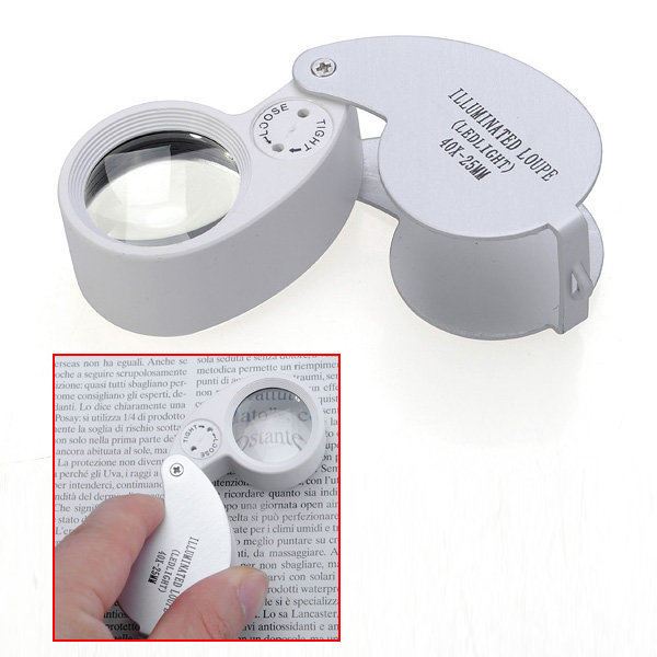 40x 25mm Jewelers Loupe Magnifier Magnifying Eye Glass Sale