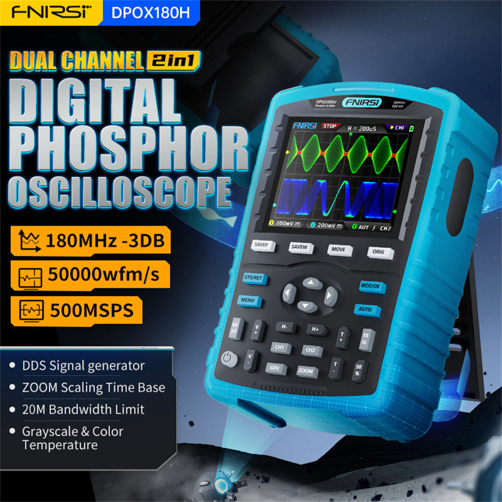 FNIRSI DPOX180H cyfrowy multimetr za $118.99 / ~498zł