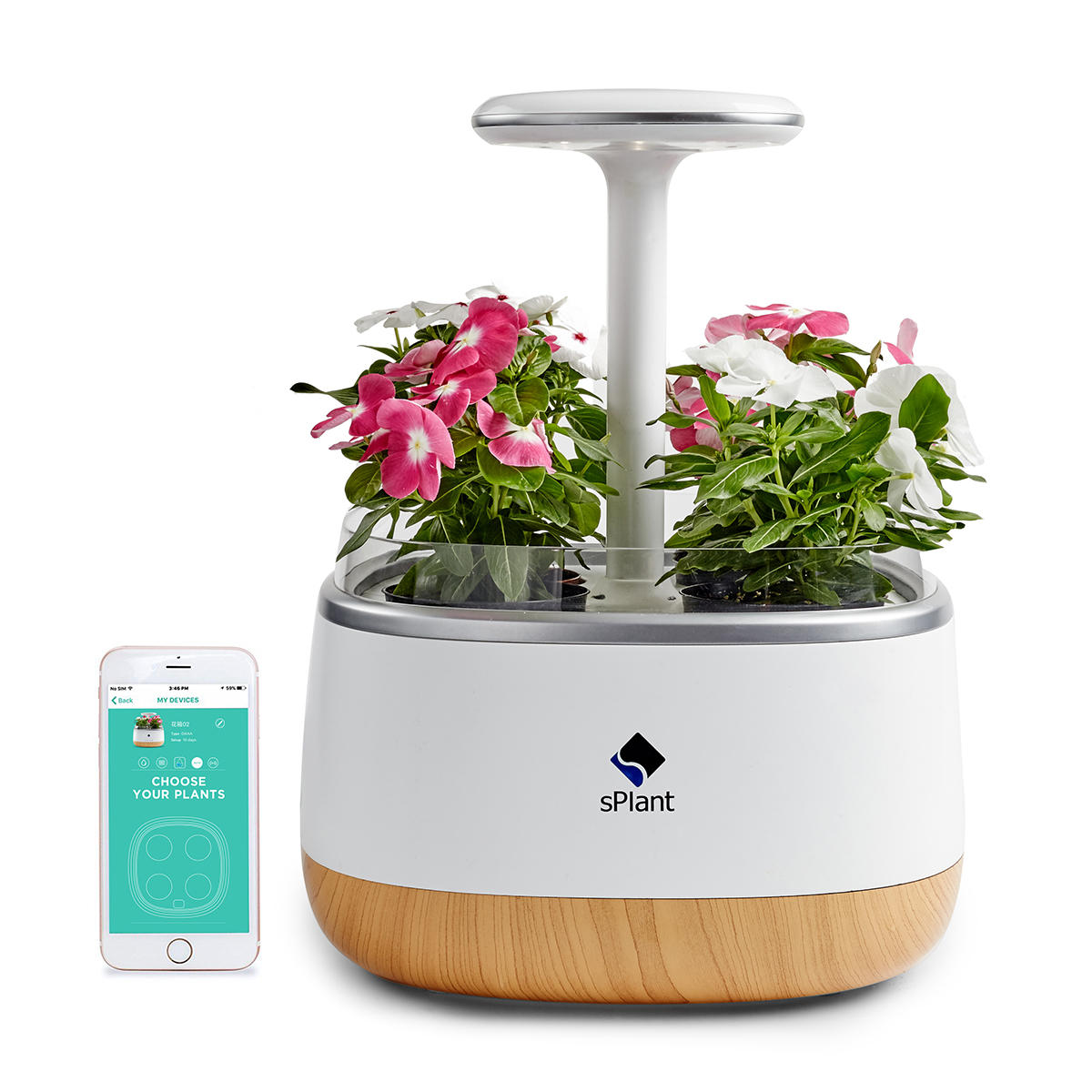 Splant Smart Fresh Herb Garden Kit Intelligent Indoor Sprout Led