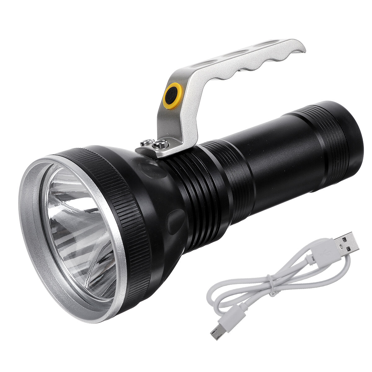 800LM 10W USB Rechargeable Portable Handle LED Flashlight Super Bright Searchlight Outdoor Camping F