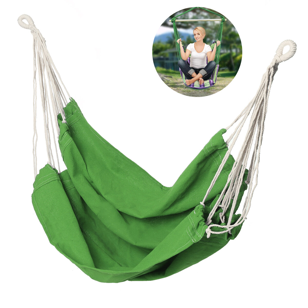 100x150cm 120kg Max Load Υφασμα Hammock Chair Hanging Seat Outdoor Garden Swing Camping Travel