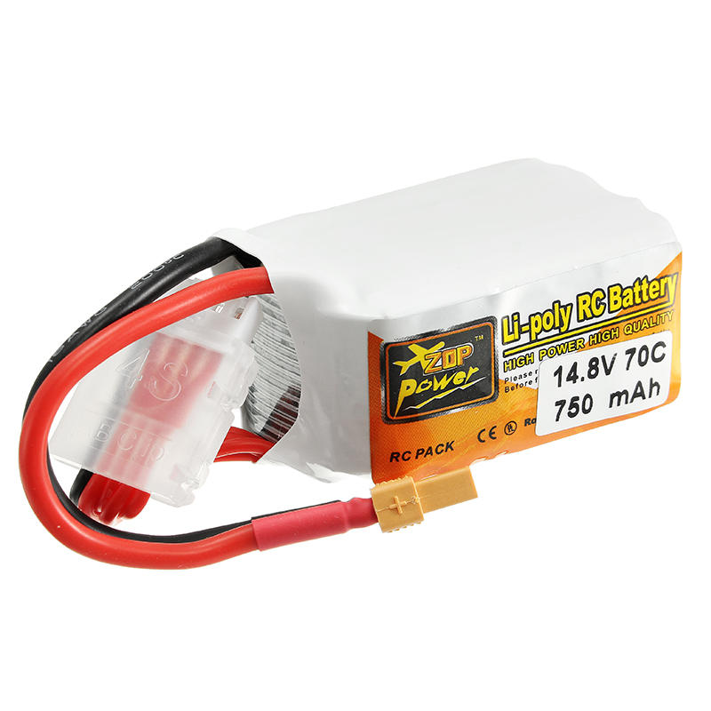 ZOP Power 14.8V 750mAh 4S 70C Lipo Battery XT30 Plug