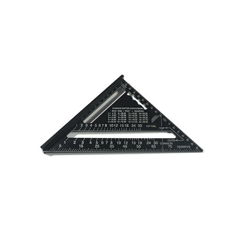 

7 Inch English Triangle Ruler 17CM 30CM Metric Triangle Ruler Angle Protractor Metal Speed Square Measuring Ruler Metric