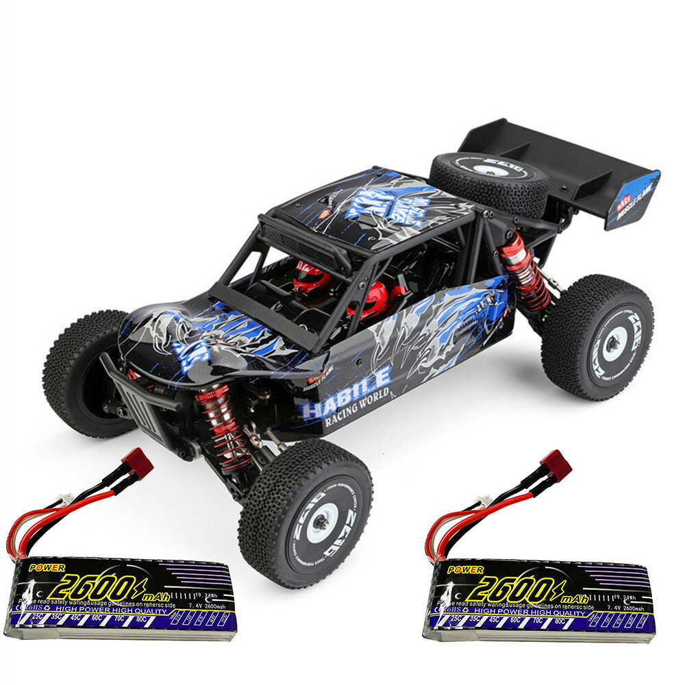 

Wltoys 124018 1:12 RTR Upgraded 7.4V 2600mAh 2.4G 4WD 60km/h Metal Chassis RC Car Vehicles Models Two/Three Batteries