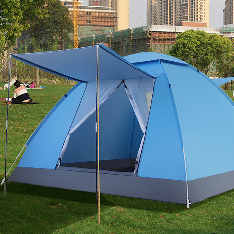 Per 4 persone, tenda da campeggio familiare automatica 2 * 2 * 1,25 m per esterni, a prova di UV, tende ultraleggere per ombra istantanea.