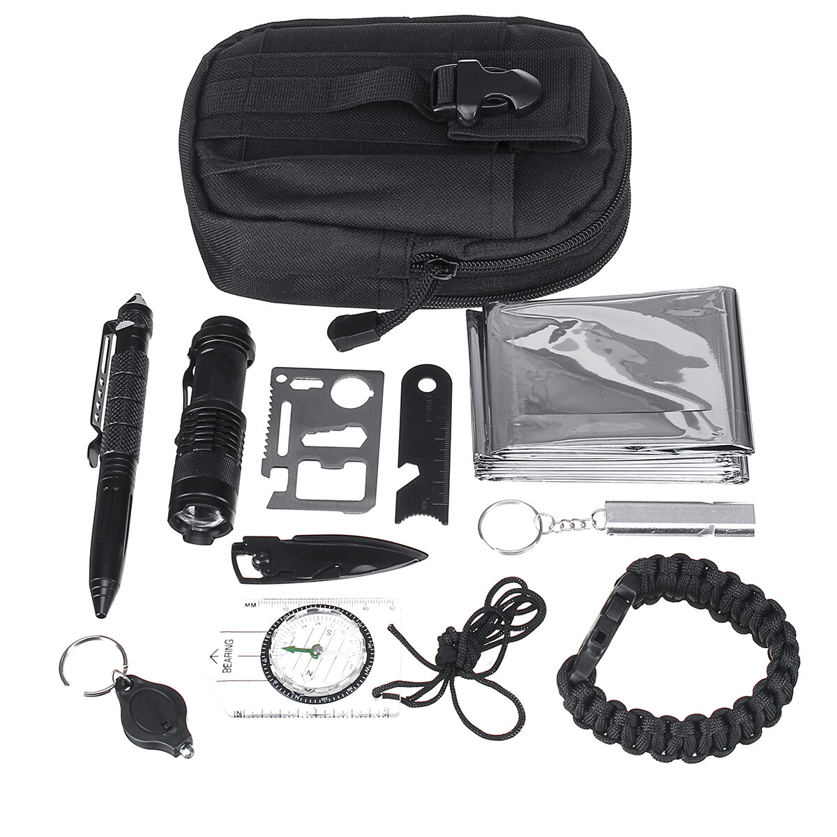 11-in-1/2-in-1 Tactical Outdoor Survival Tools Kit EHBO-set Gereedschap Camping Reddingsuitrusting N