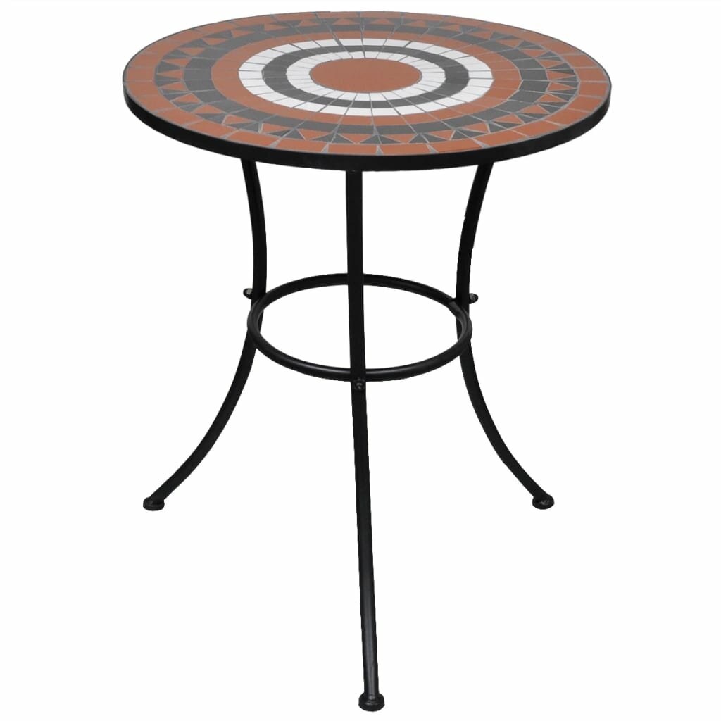 Bistro Table Terracotta and White 23.6