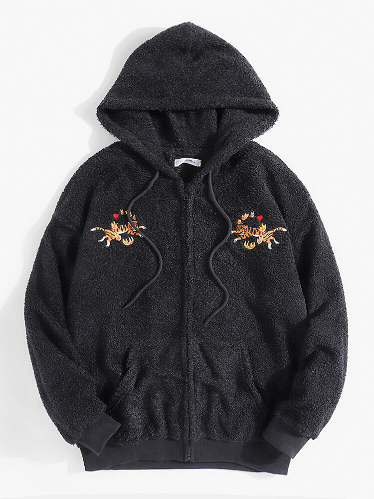 Classic Embroidered Long Sleeve Hoodie Tee