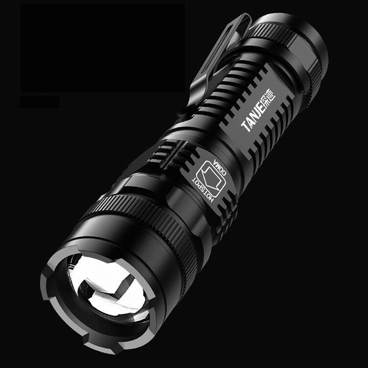 

TANJE 811 T9-LED 500LM Powerful Zoomable Tactical Flashlight 3 Modes Quick Operate LED Torch Built-in 18650 Battery & US