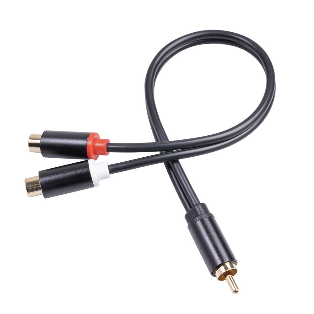 0.3m RCA Male naar 2RCA Female Audio Kabel Luidspreker Eindversterker Kabel Connector Kabel