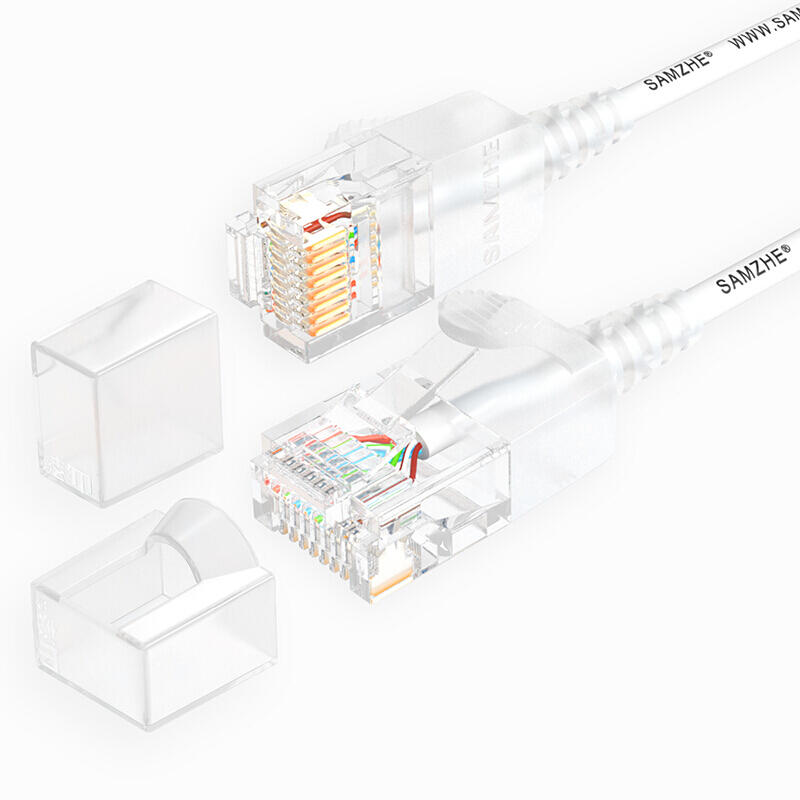 

SAMZHE 0.5 ~ 5M 10 Гбит / с Ultrafine CAT6A Белый соединительный кабель Ethernet Тонкий Сетевой кабель локальной сети