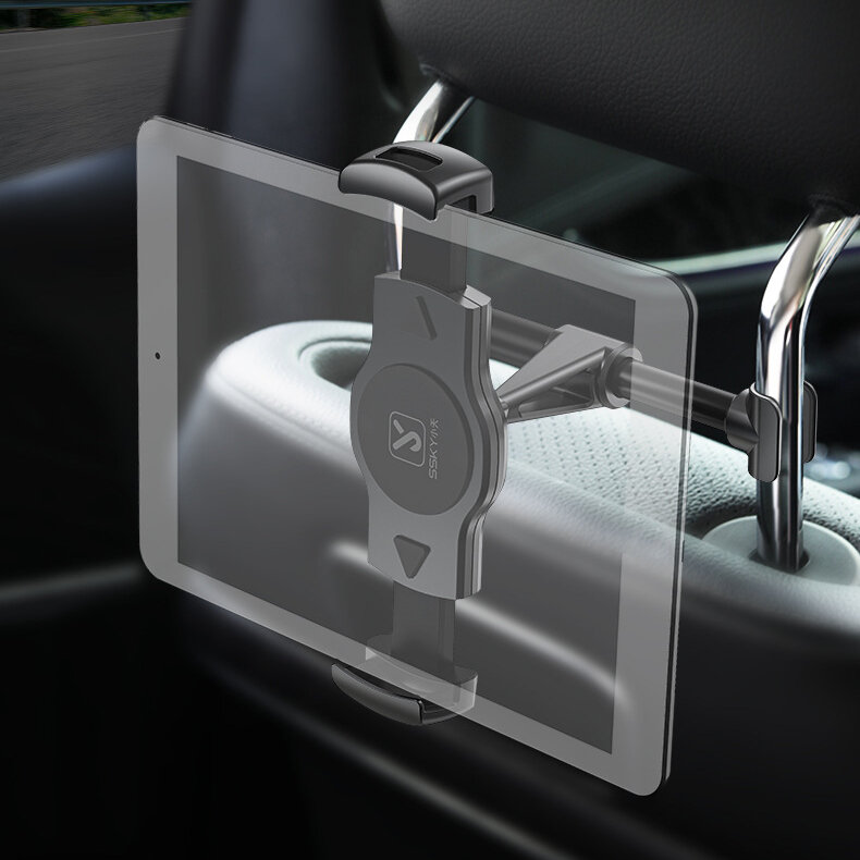 

SSKY C1 Universal Car Headrest Tablet Mount 360° Rotating Adjustable Back Seat Phone Holder Stand for Car Backseat for i