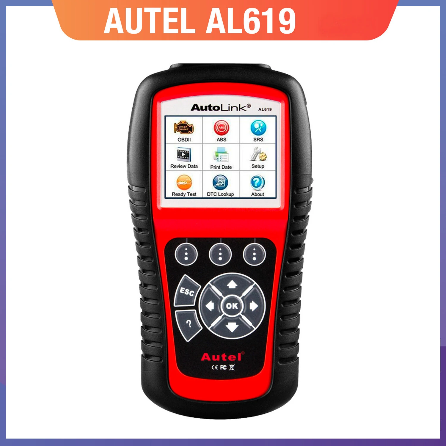 Autel AutoLink AL619 Car OBD2 Scanner