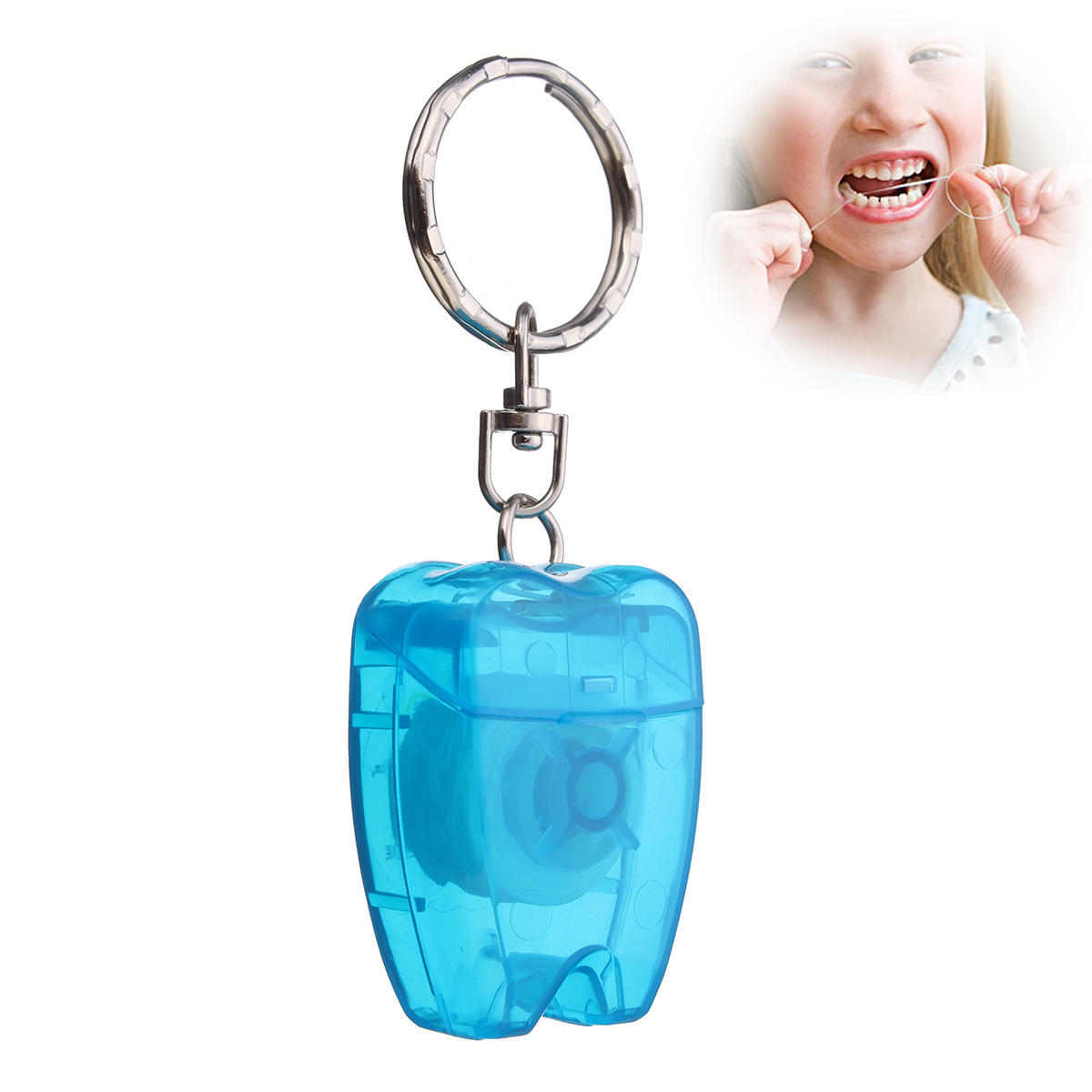 

Портативная цепочка для ключей 15 м мятного цвета Зубной Зубная нить Чистка зубов Уход за деснами Инструмент Брелок для
