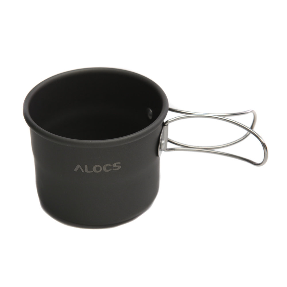 ALOCS TW-402 150ml Outdoor Camping Camping Cup Picnic Aluminium Mok Met opvouwbaar handvat