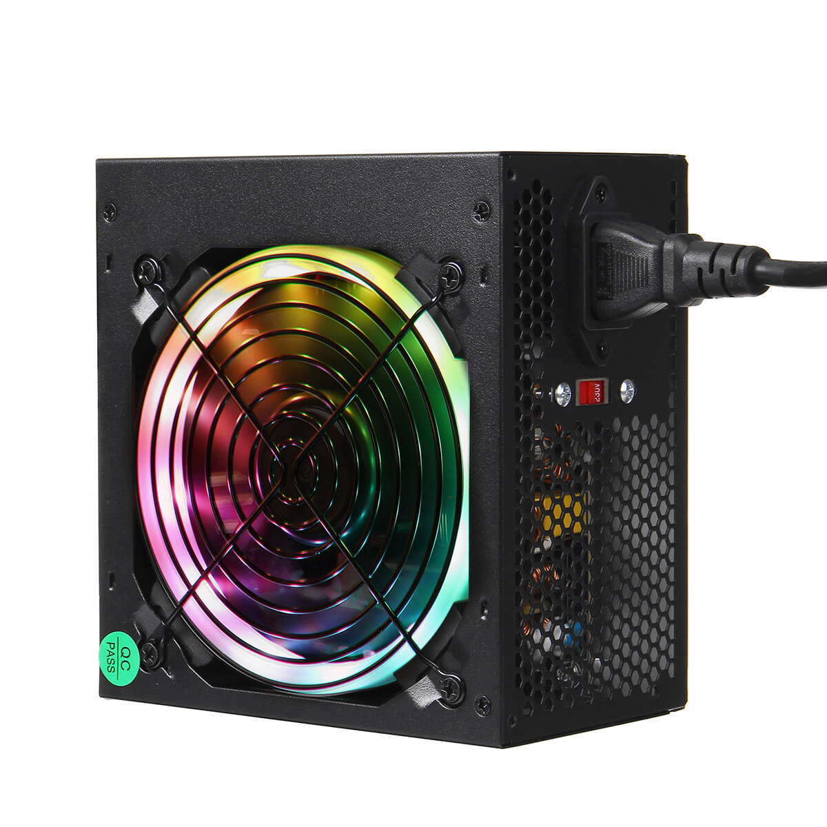 800W PC Power Supply RGB LED 12CM Silent Cooling Fan ATX 12V 24Pin PC Desktop Computer Power Supply PCI SATAfor AMD In