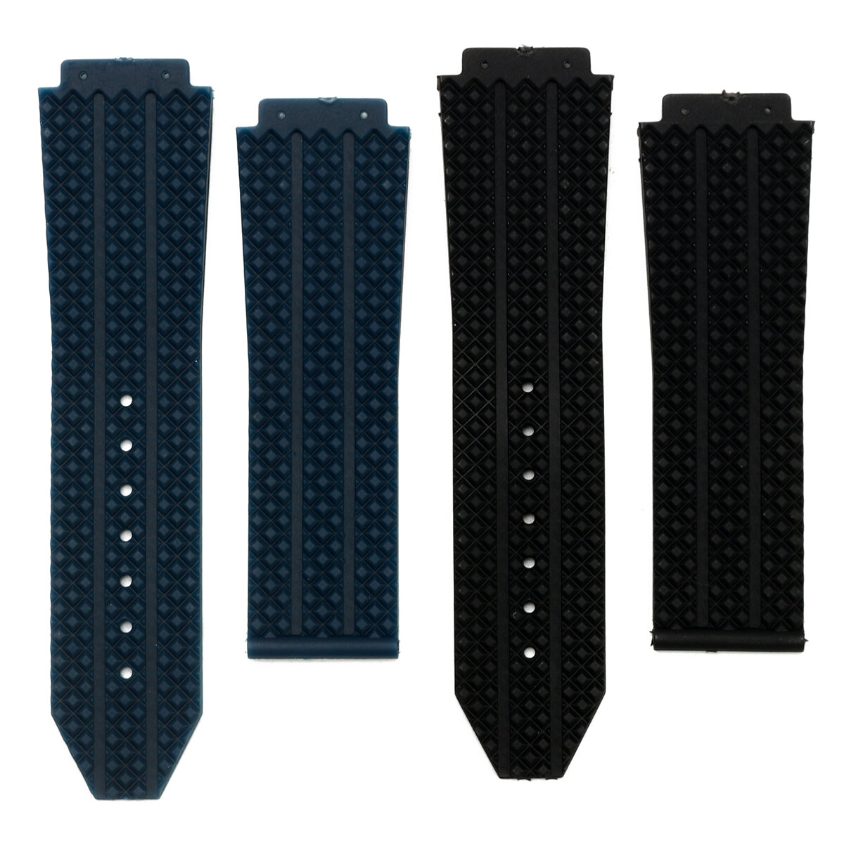 25mm vervangende zwart blauwe siliconen rubberen horlogeband riem voor Hublot