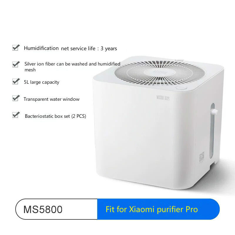 MISOUMS5800蒸発霧加湿器なし5L容量Xiaomiの低ノイズMijia空気清浄機Proホワイトミストなし静菌率の99.9％