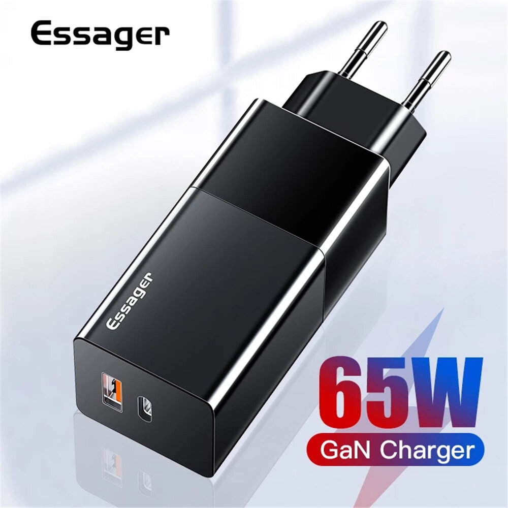 Essager 65W GaN USBType C充電器ウォールチャージャーアダプターQC4.0PD3.0iPhone用急速充電1212Pro 12 Mini OnePlus 8Pro 8T