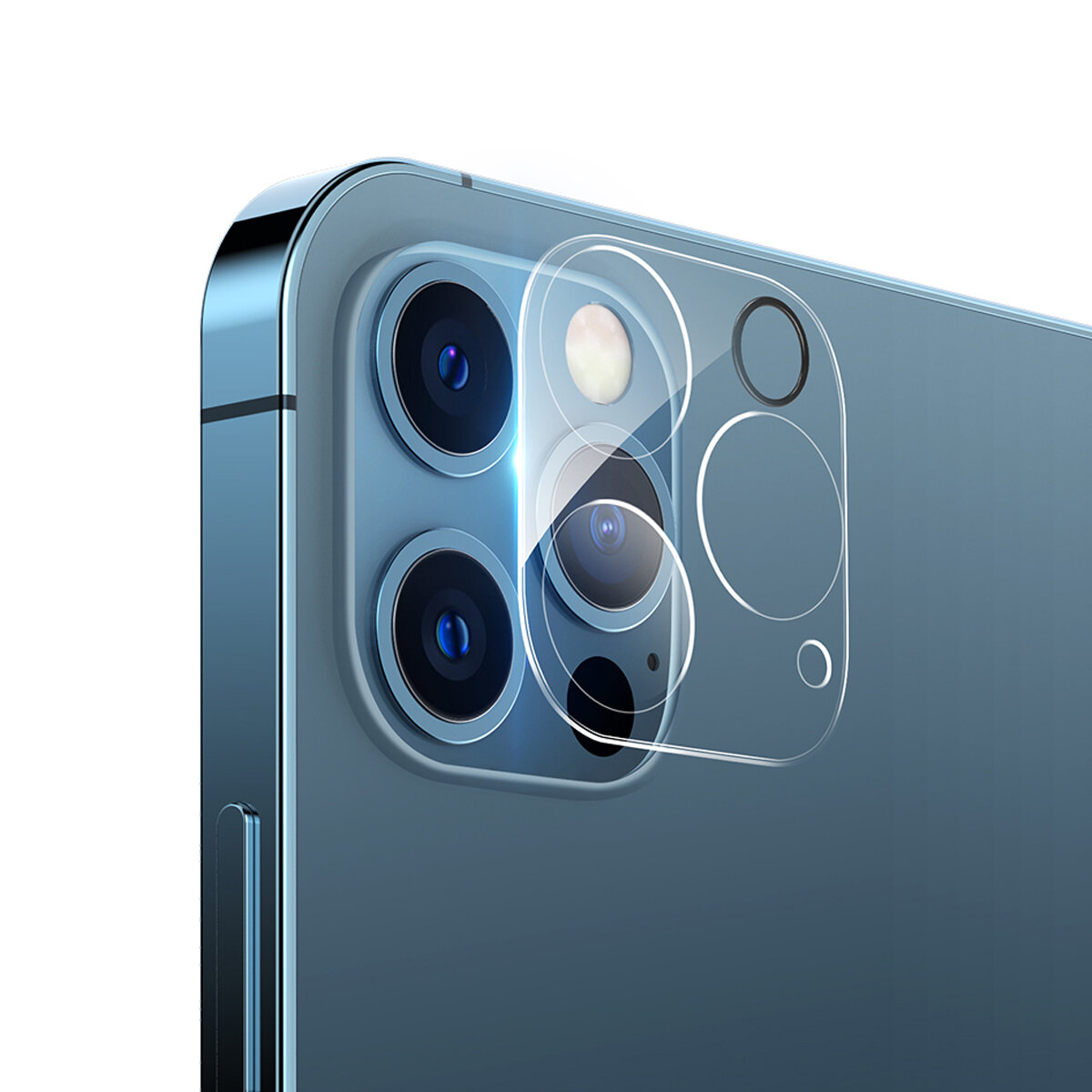 ENKAY voor iPhone 12 Pro 3D Anti-kras Ultradunne HD Helder Soft Gehard Glas Telefoon Camera Lens Pro