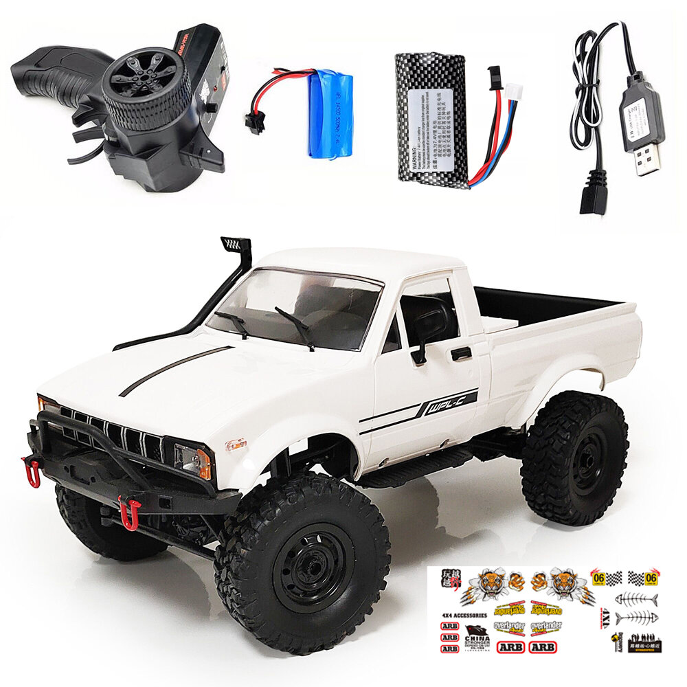 

WPL C24 1/16 2.4G 4WD Crawler RTR Truck RC Car Full Proportional Control Two Battery