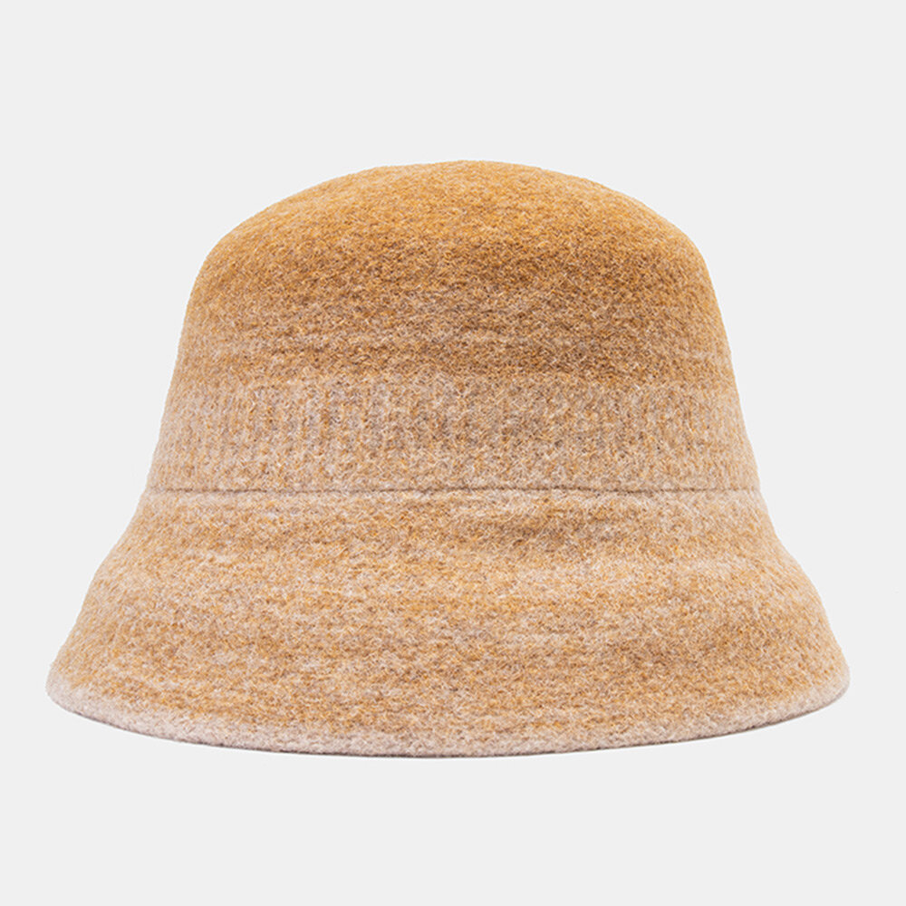 Unisex gradi?nt Dome Fedora-hoed met brede rand Outdoor Elegante wilde zonnescherm Warme emmerhoed