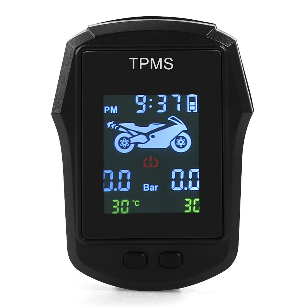 Waterproof motorcycle tpms usb solar motorbike electric bike tire tyre pressure monitoring alarm systems with external sensors