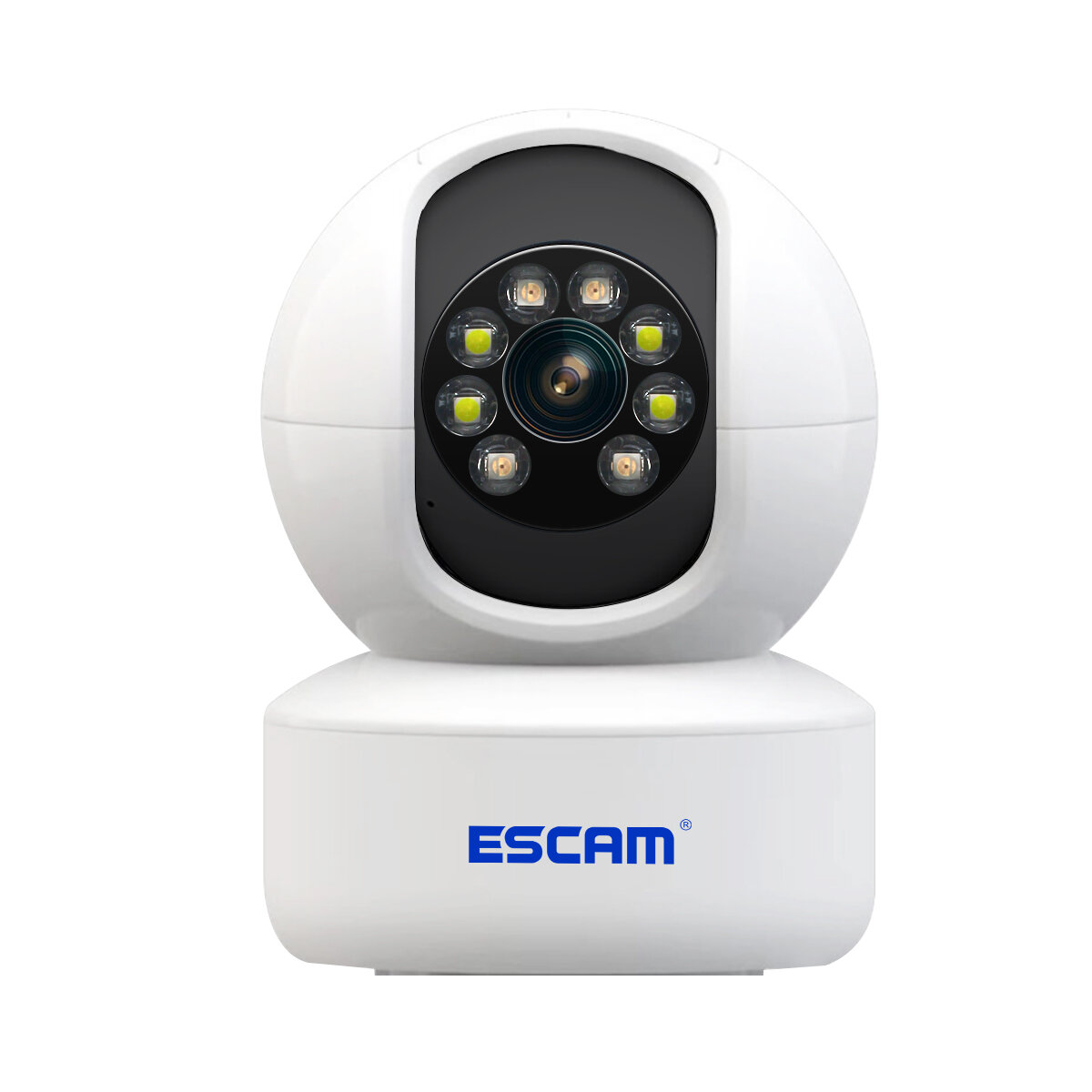 ESCAM QF005 3MP WiFi IP Camera 2.4G Wireless PTZ Cam Dual Light Source Motion Detection Two-way Intercom Night Vision APP Alarm Push Support Memory Card Home Security Monitoring Camera
