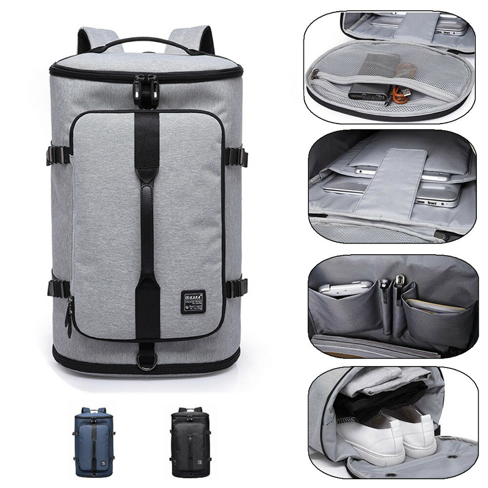 Mochila de viagem para homens KAKA-2202, bolsa para laptop de 15,6 polegadas, bolsa de ombro, mochila de escalada, camping e fitness