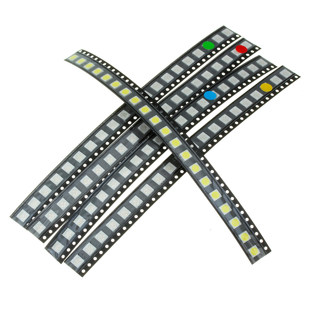 

100Pcs 5 Colors 20 Each 5050 LED Diode Assortment SMD LED Diode Kit Green/RED/White/Blue/Yellow
