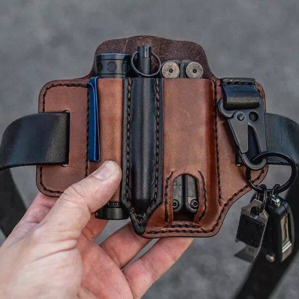 Genuine Leather EDC Belt Loop Waist Multitool Sheath Belt Bag Waist Bag  Sale - Banggood USA