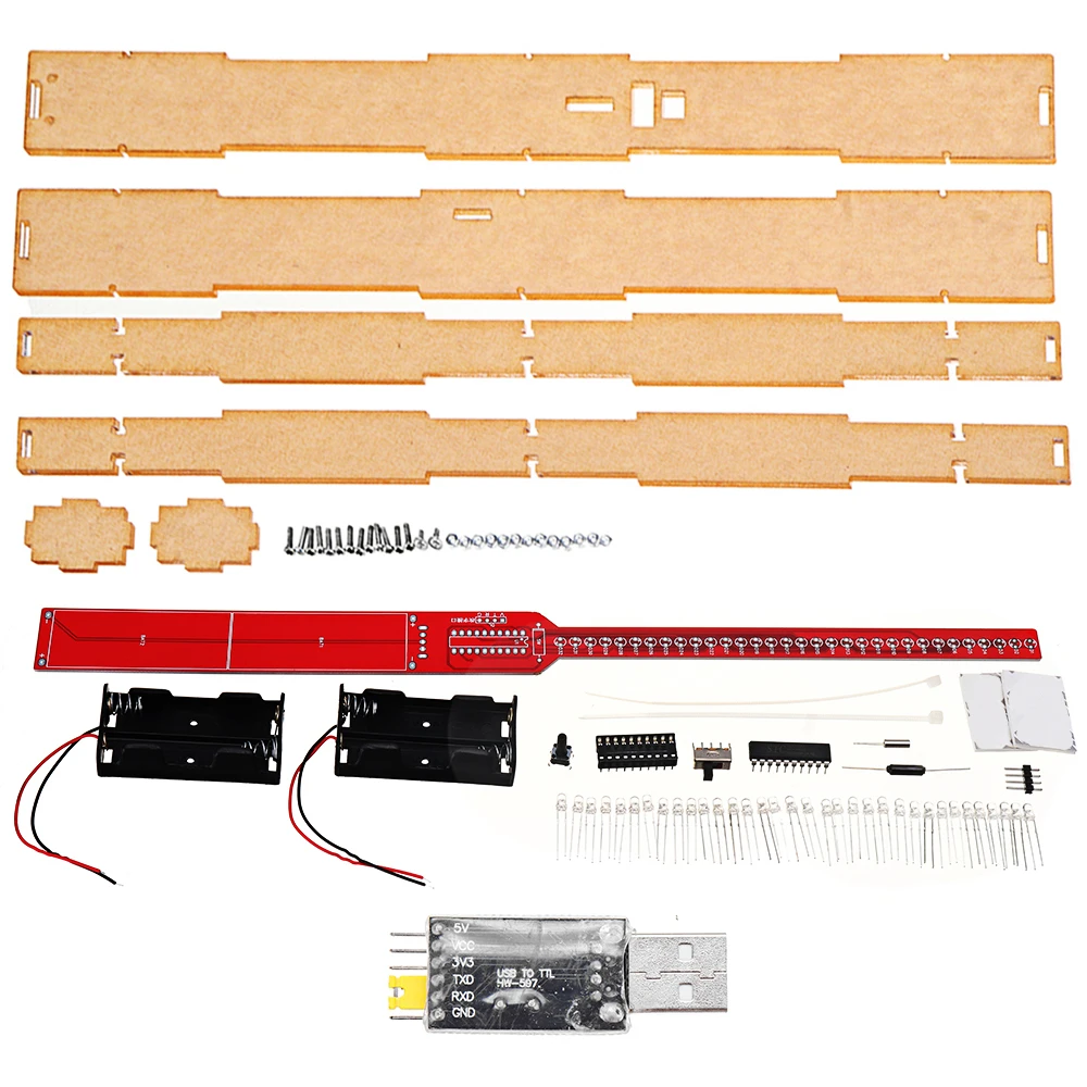 Wangdatao hu-007 32-bit rocker making kit electronic diy soldering parts 51 single-chip led flashing light stick